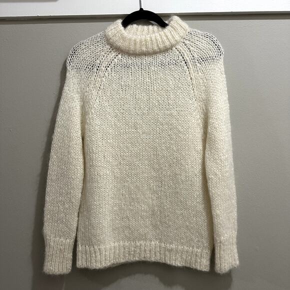 Cecilie Bahnsen Indira Mohair Blend Sweater in Ivory - Picture 2 of 6